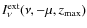 $I_\nu^{\rm ext}(\nu,-\mu,z_{\rm
max})$