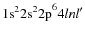 ${\rm 1s^{2}2s^{2}2p}^{6}4lnl'$