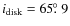 $\ensuremath{i_{{\rm disk}}} =65\hbox{$.\!\!^\circ$ }9$