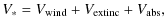 $\displaystyle V_{*} = V_{\rm wind} + V_{\rm extinc} + V_{\rm abs},$