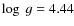 $\log~ g = 4.44$