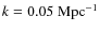 $k=0.05~\rm Mpc^{-1}$