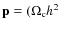 $\mathbf{p}=(\Omega_{\rm c} h^2$