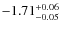 $-1.71_{\rm -0.05}^{+0.06}$