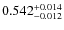 $0.542_{\rm -0.012}^{+0.014}$