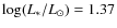 $\log(L_*/L_{\odot})= 1.37$