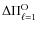 $\Delta \Pi^{\rm
O}_{\ell= 1}$