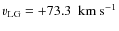 $v_{\rm LG} = +73.3~~{\rm km~s}^{-1}$
