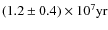 $(1.2\pm 0.4) \times 10^7 \rm {yr}$