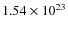 $1.54 \times 10^{23}$