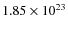 $1.85\times 10^{23}$