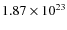 $1.87\times 10^{23}$