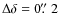 $\Delta\delta =0\hbox{$.\!\!^{\prime\prime}$ }2$