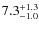 $\rm 7.3^{+1.3}_{-1.0}$