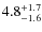 $\rm 4.8^{+1.7}_{-1.6}$