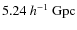 $5.24~h^{-1}~{\rm Gpc}$