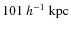 $101~h^{-1}~{\rm kpc}$