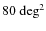 $80~{\rm deg}^2$