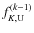 $f_{K,{\rm U}}^{(k-1)}$