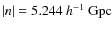 $\vert n\vert=5.244~h^{-1}~{\rm Gpc}$