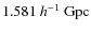 $1.581~h^{-1}~{\rm Gpc}$