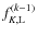 $f_{K,{\rm L}}^{(k-1)}$