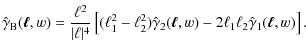 $\displaystyle \hat{\gamma}_{\rm B}(\vec{\ell},w) = \frac{\ell^2}{\vert\ell\vert...
...at{\gamma}_2(\vec{\ell},w) - 2\ell_1\ell_2\hat{\gamma}_1(\vec{\ell},w) \right].$