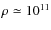 $\rho\simeq10^{11}$