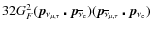 $32G_{F}^{2}
(\vec{p}_{\nu_{\mu,\tau}}\centerdot\vec{p}_{\overline{\nu}_{\rm e}})
(\vec{p}_{\overline{\nu}_{\mu,\tau}}\centerdot\vec{p}_{\nu_{\rm e}})$