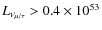$L_{\nu_{\mu/\tau}} > 0.4\times 10^{53}$