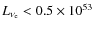 $L_{\nu_{\rm e}} < 0.5\times 10^{53}$