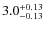 $\rm 3.0^{+0.13}_{-0.13}$