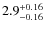 $\rm 2.9^{+0.16}_{-0.16}$