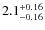 $\rm 2.1^{+0.16}_{-0.16}$