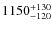 $\rm 1150^{+130}_{-120}$