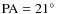 ${\rm PA}=21\hbox{$^\circ$ }$