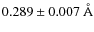 $0.289\pm 0.007~ {\rm\AA}$