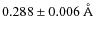 $0.288\pm 0.006~ {\rm\AA}$