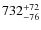$\rm 732^{+72}_{-76}$