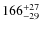 $\rm 166^{+27}_{-29}$