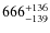 $\rm 666^{+136}_{-139}$