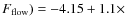 $F_{\rm {flow}}) = -4.15 + 1.1 \times$