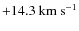 $+14.3~{\rm km~s}^{-1}$