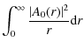 $\displaystyle \int_{0}^{\infty} \frac{\left\vert A_{0}(r) \right\vert^{2}}{r} {\rm d} r$