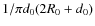 $1/ \pi d_{0}(2R_{0}+d_{0})$