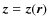 $\vec{z}= \vec{z}(\vec{r})$