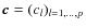 $\vec{c}=(c_l)_{l=1,...,p}$