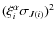 $(\xi_{i}^{\alpha} \sigma_{J(i)})^2$