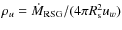 $\rho_u=\dot{M}_{\rm RSG}/(4 \pi R_{\rm s}^2 u_w)$