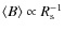 $\langle B \rangle \propto R_{\rm s}^{-1}$